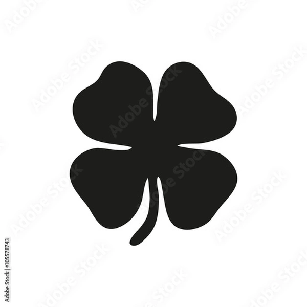 Fototapeta Ikona znaku koniczyny liści. Symbol Świętego Patryka.