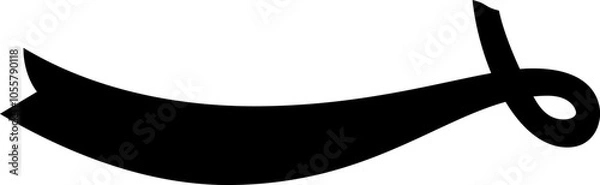 Fototapeta This simple black ribbon banner is perfect for representing mourning, remembrance, or for adding a touch of elegance to any design