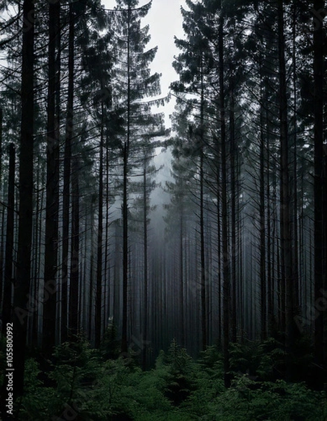 Obraz Dark Pine Forest
