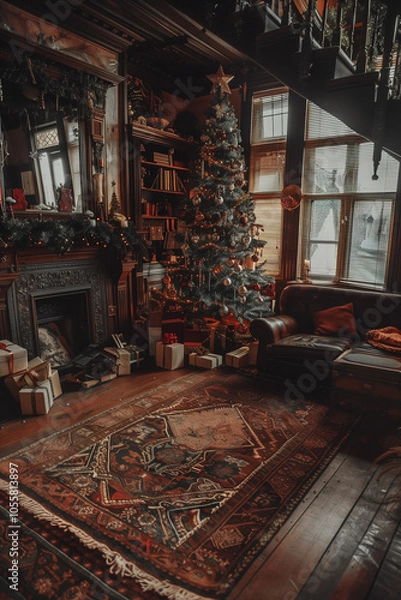 Obraz Image of a warm home at Christmas