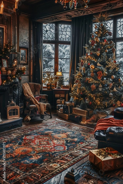 Obraz Image of a warm home at Christmas