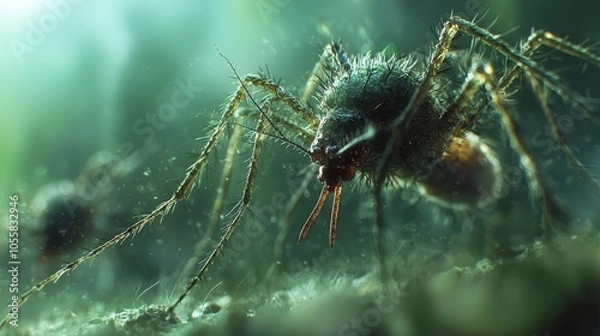 Fototapeta Close-Up View of Zika Virus Mosquito