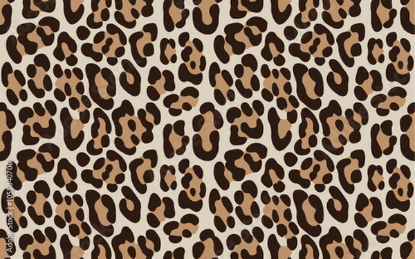 Obraz Leopard Print Texture Skin pattern design vector illustration.