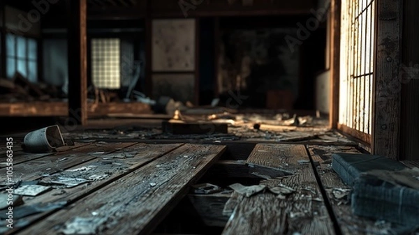 Fototapeta 廃墟の日本家屋