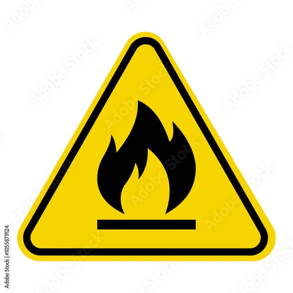 Fototapeta Flammable Area Symbol Sign ,Vector Illustration, Isolate On White Background Label. EPS10