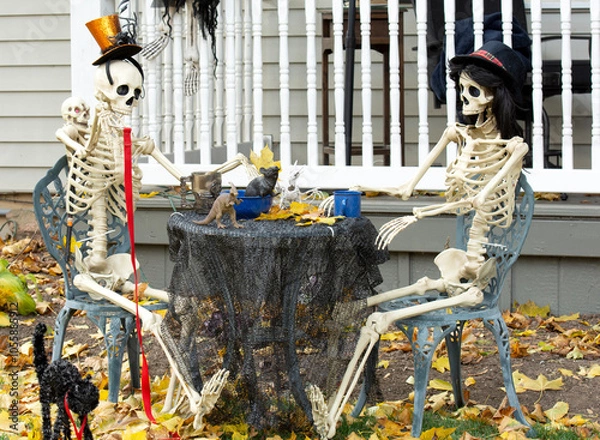 Obraz Halloween display outside of the house