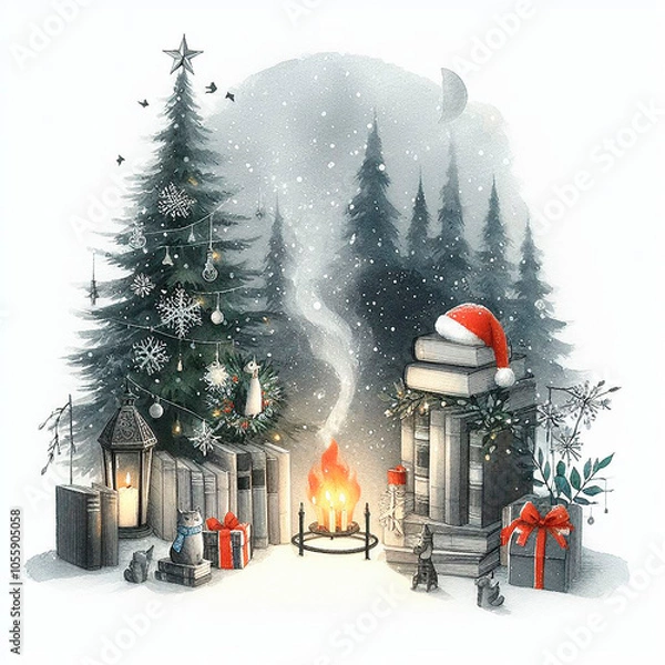 Obraz Typical illustration for Christmas