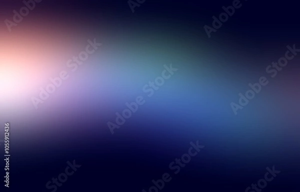 Fototapeta Blue glow dark abstract background. Wave ray of light in night sky.