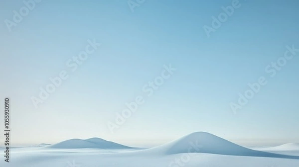 Obraz Blank billboard against clear blue sky, high-resolution 3D realistic rendering, ideal for outdoor ads