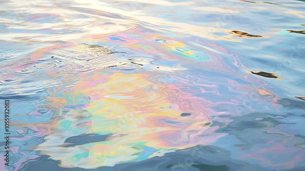 Obraz Iridescent reflections on tranquil water surface