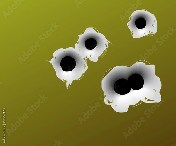 Obraz Bullets impacts