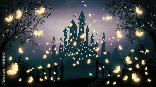 Fototapeta christmas tree with lights background 