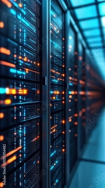 Fototapeta Exploring the Future of Data Storage A Glimpse into Modern Server Technology