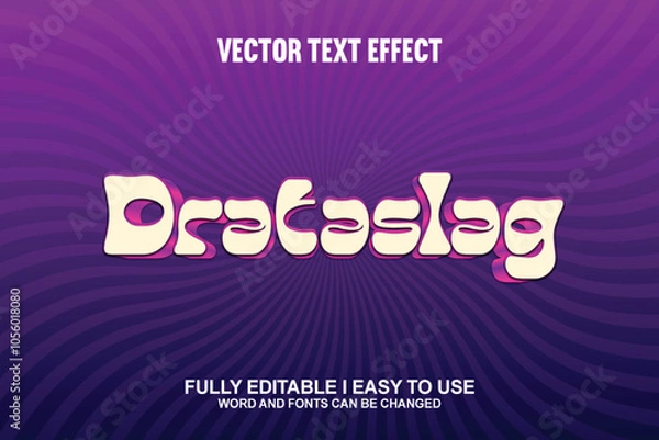Obraz Drataslag Fully Editable 3D Vector Text Effect