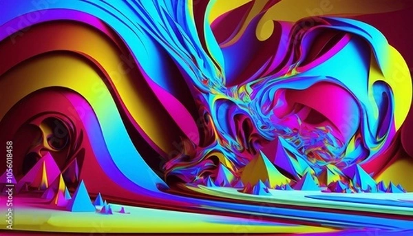 Fototapeta Abstract geometric colorful background