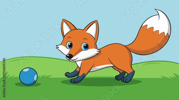 Obraz red fox cartoon