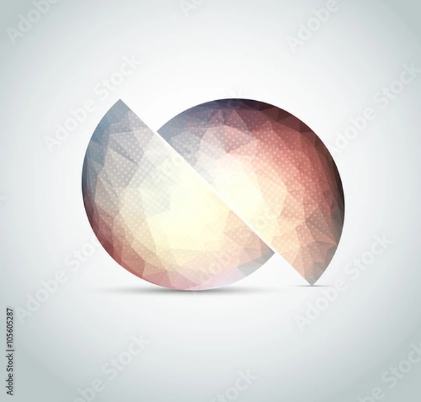 Fototapeta Sphere triangles designs abstract background 