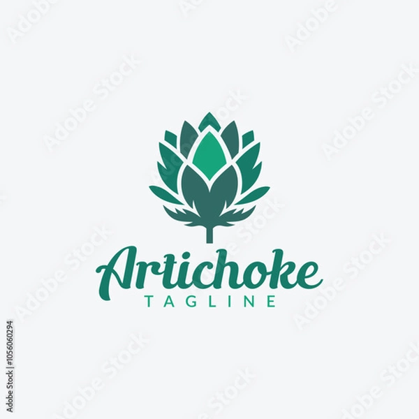 Fototapeta Prismatic Artichoke Logo Vector Design