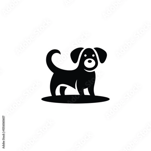 Fototapeta Graceful Dog Silhouette Vector Design