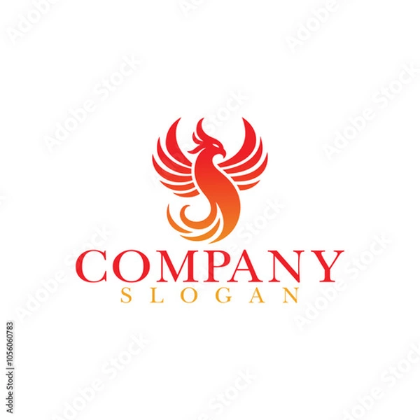 Fototapeta Elegant Phoenix Logo Vector Design