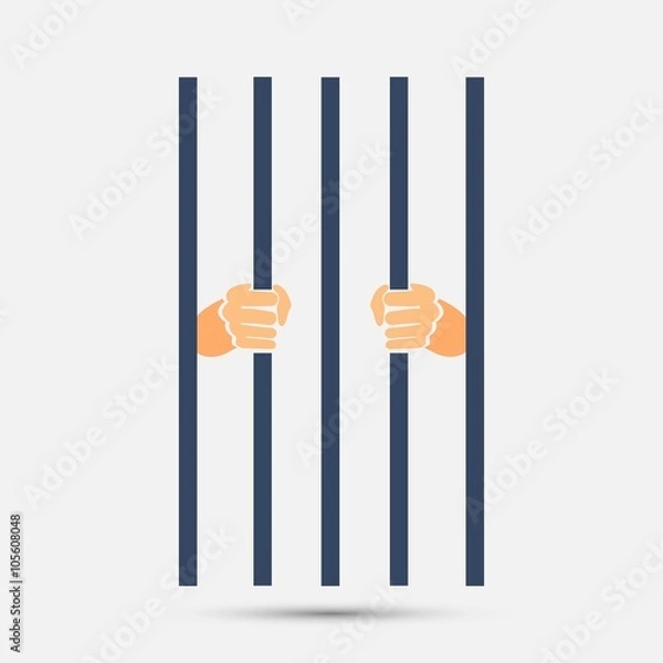 Fototapeta Behind bars icon