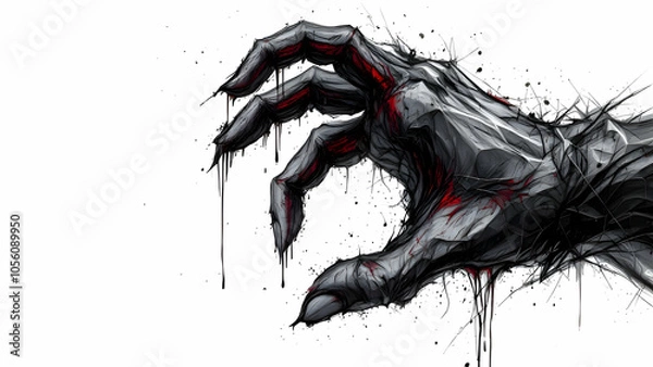 Obraz The devil's hand is scary.
