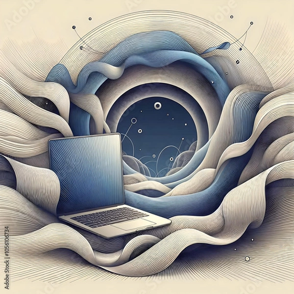 Obraz Calming Rhythms no Escritório