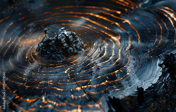 Fototapeta Macro View of Tree Trunk Stump