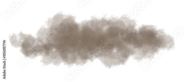 Fototapeta Powder pollution on transparent background. Dust cloud.