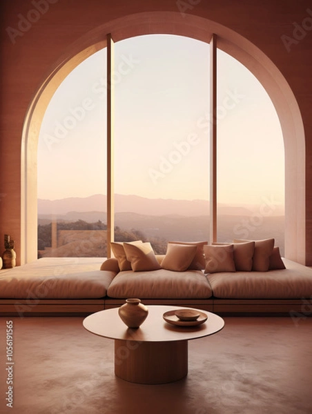 Fototapeta Modern Minimalistic HOUSE  with a view