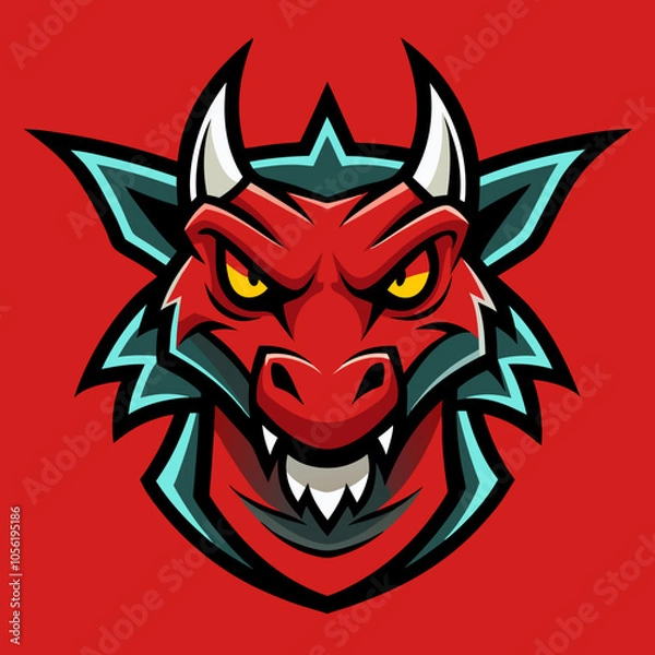 Fototapeta head of a dragon