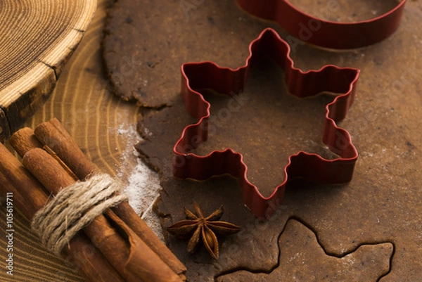 Obraz Baking Christmas gingerbread