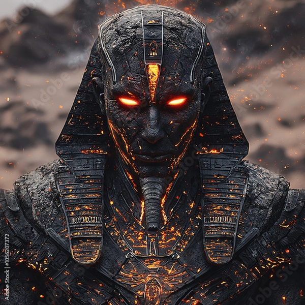 Obraz Egyptian deity. Demon Pharaoh