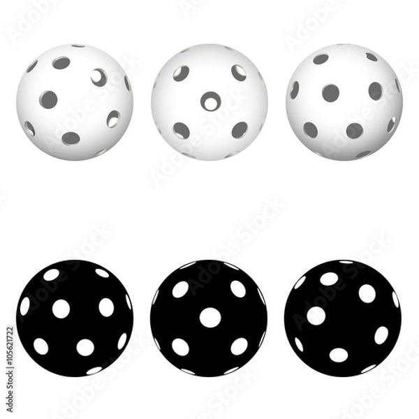 Fototapeta Floorball ball for logo the team and the cup