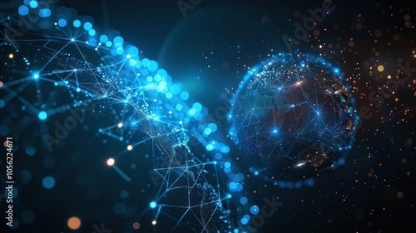 Fototapeta Global Network Connection