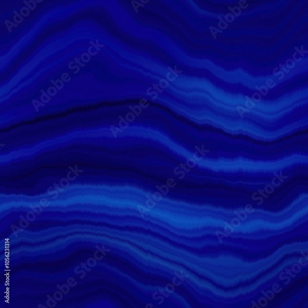 Fototapeta Modern summer striped blur wash seamless pattern background for trendy beach wear and coastal living designs. Repeatable alcohol ink bleed effect in blue white indigo colors
