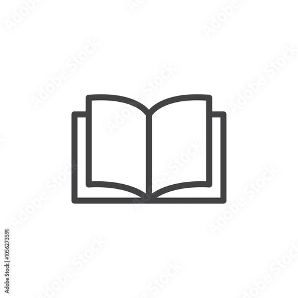 Fototapeta Book icon Symbol mark in filled style