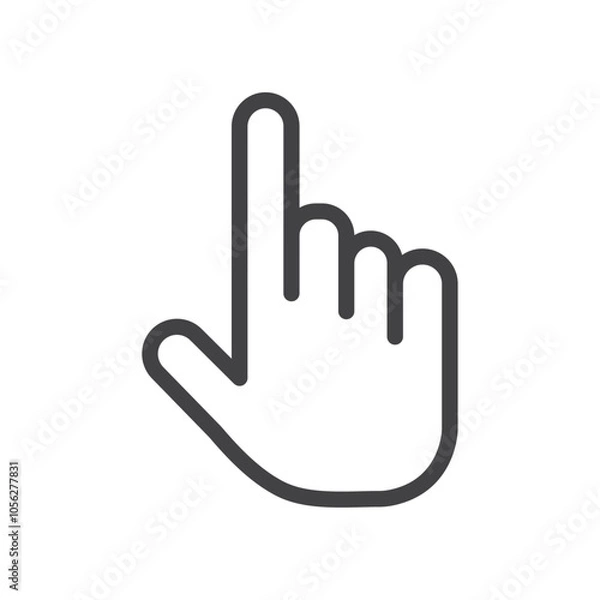 Fototapeta Cursor hand icon Symbol mark in filled style