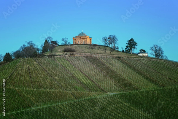 Fototapeta Grave Chapel Rotenberg at Night, Stuttgart
