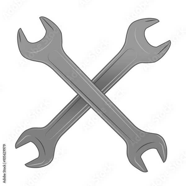 Obraz Two crossed wrenches