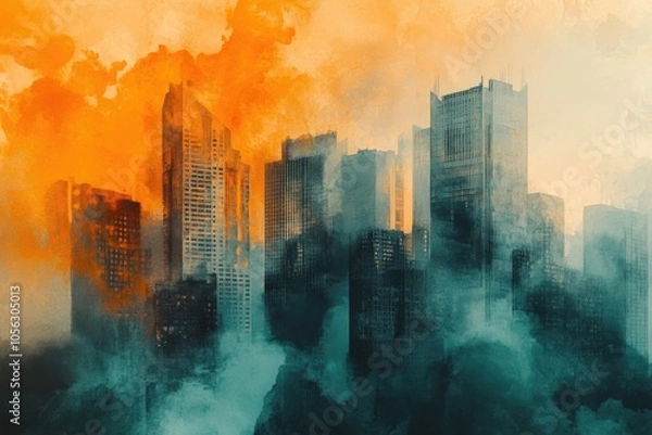 Fototapeta Apocalyptic Cityscape