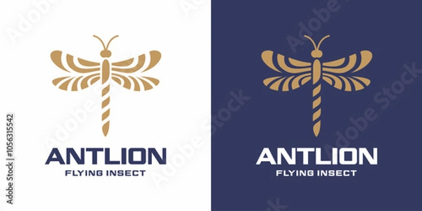 Obraz Logo Antlion Fly Insect Abstract Simple Luxury.