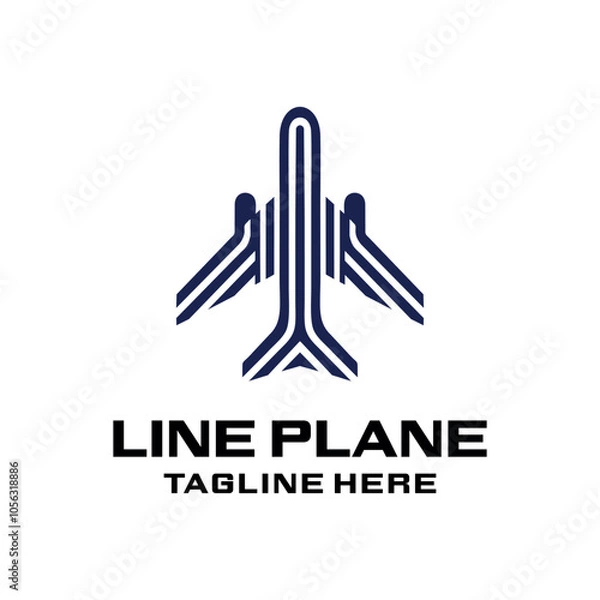 Obraz Logo Line Plane Abstract Luxury.