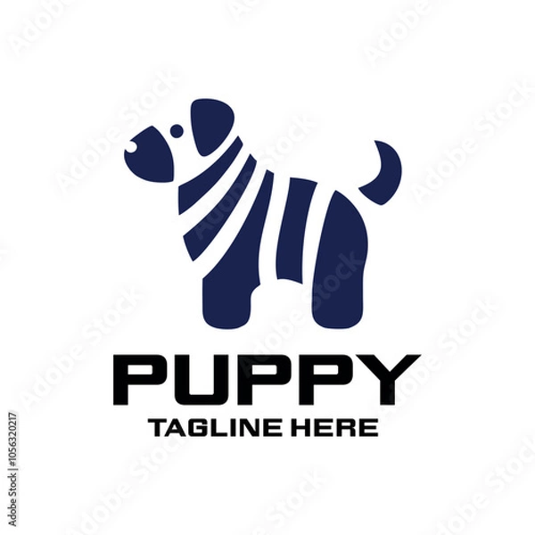 Obraz Logo Cute Puppy Dog Abstract Simple Fun.