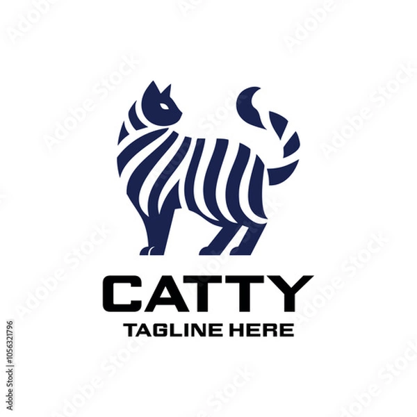 Obraz Logo Catty Cat Abstract Simple Luxury.