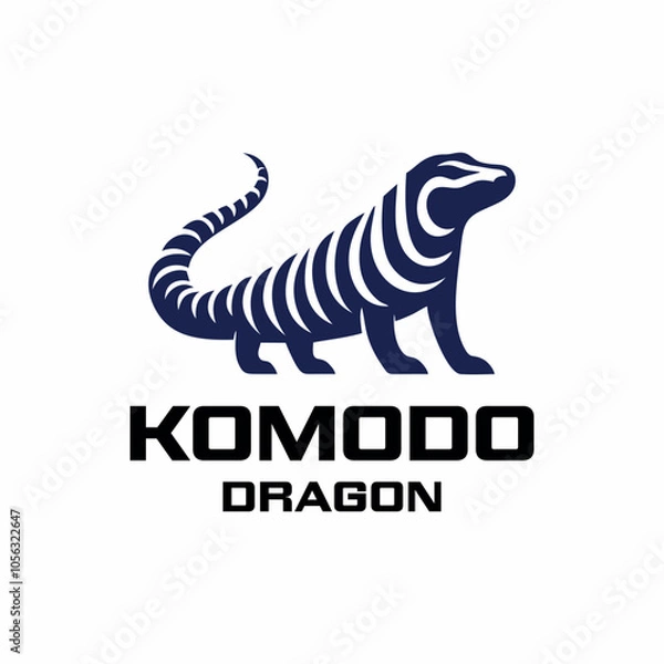Obraz Logo Komodo Dragon Abstract Simple Luxury.
