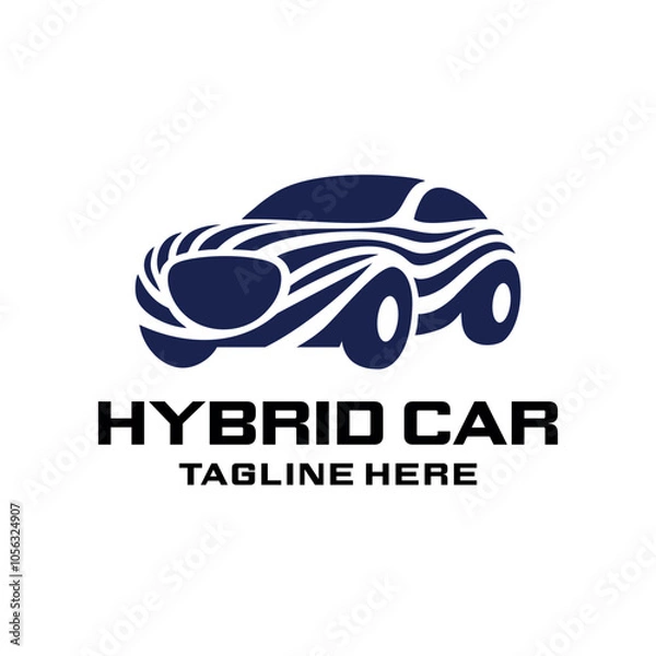 Obraz Logo Hybrid Car Technology Abstract Simple Luxury.