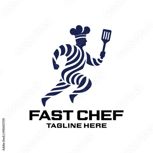 Obraz Logo Fast Chef Abstract Simple Luxury Fun.
