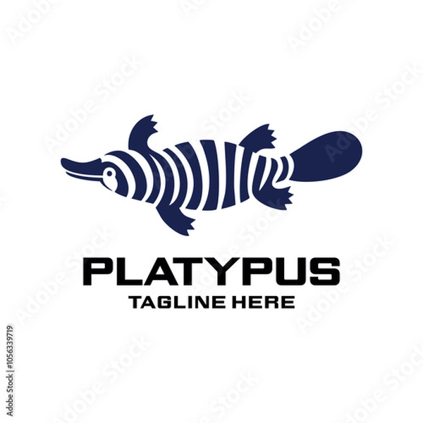 Obraz Logo Platypus Duck Head Mammal Abstract Simple Luxury.
