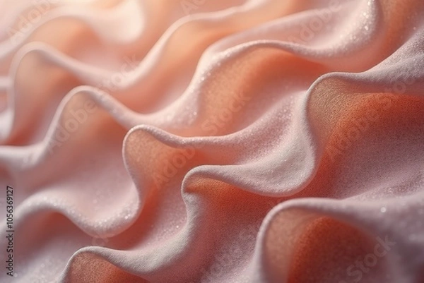 Fototapeta Smooth Linen Fabric Waving in Soft Pastel Colors – Serene and Elegant Background